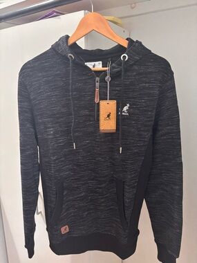 Kangol Charcoal Marled Quarter-Zip Hoodie